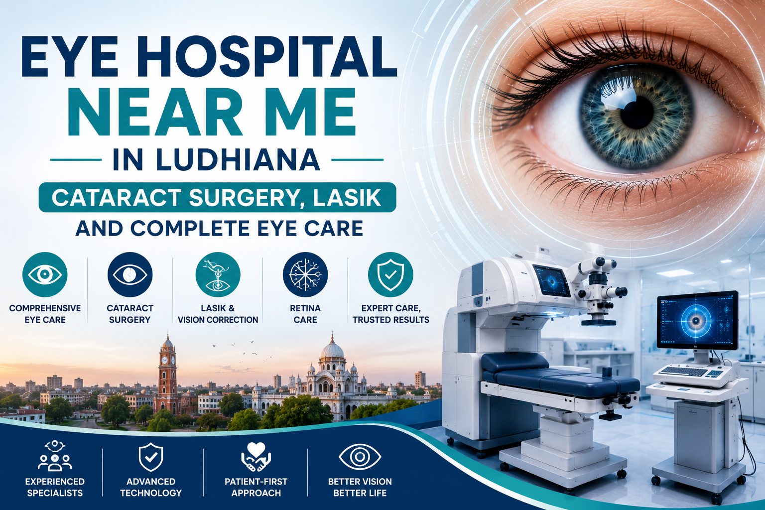 Eye Hospital Near Me in Ludhiana — Cataract Surgery, LASIK and Complete Eye Care