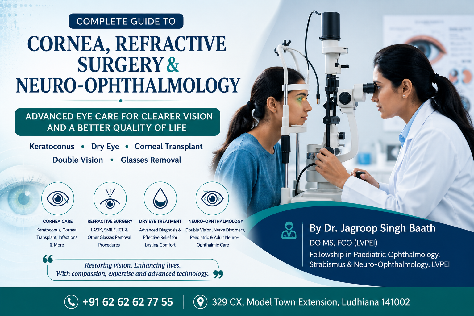 Best Cornea, Refractive Surgery and Neuro-Ophthalmology Hospital in Ludhiana