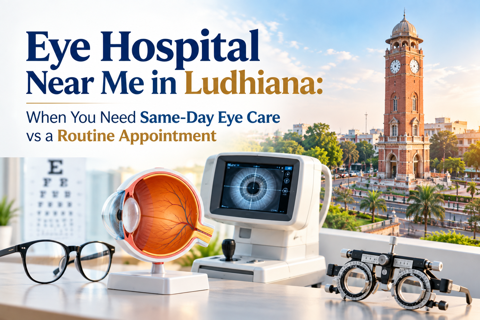 Eye Hospital Near Me in Ludhiana: When You Need Same-Day Eye Care vs a Routine Appointment